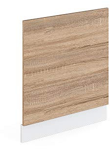 Vicco Frontblende R-Line, Geschirrspüler Fronttür, Sonoma/Weiß, 60 cm ohne Arbeitsplatte