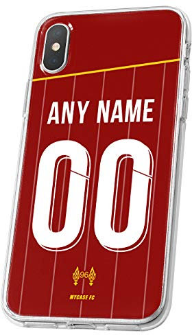 MYCASEFC PHONE CASE LIVERPOOL iPhone X FOOTBALL CUSTOMIZABLE TPU SILICONE NAME AND NUMBER