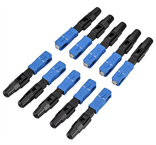 Elprico Glasfaseranschluss, 10 Stück/Los SC/UPC Single Mode Glasfaserkabel Schneller Adapter für FTTH/CATV/Glasfaserinstrument