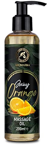 Massageöl Orange 200ml - Orangenöl - Mandelöl - Traubenkernöl - Jojobaöl - Rosmarinöl - für alle Hauttypen - Entspannung