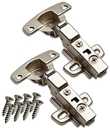SOTECH 2 Stück Hettich Sensys 8645i TH52 110 Grad Mittelanschlag Standard Scharnier 9071206 Höhe (Distanz) 1,5 mm mit Selbstschluss Dämpfung inkl M4x16mm Schrauben für Küchenschrank Automatikscharnier