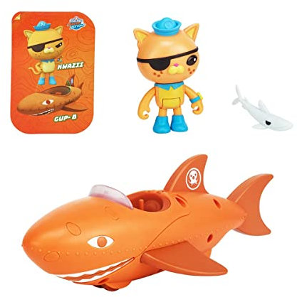 Octonauts 61106 Above & Beyond, véhicule Jouet de Luxe et Figurine, Kwazii & Gup B Adventure Pack, Recreate Missions, Ensemble de 4 pièces