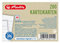 Herlitz Karteikarten A8, liniert, Weiß, Blauer Engel, 200 Stück, für Vokabeln, als Lernkarten und Moderationskarten, 50041091