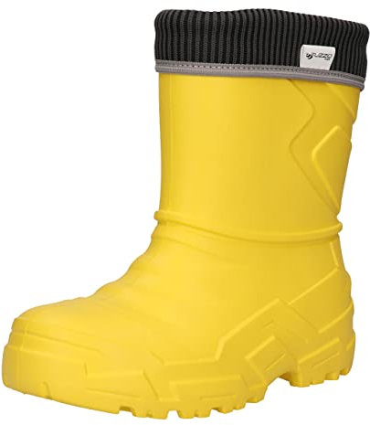 FUZZIO Stivali da pioggia in gomma per bambini e ragazze, giallo., 27 EU