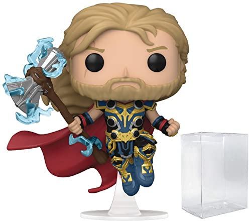 Pop Thor: Liebe und Donner – Thor Funko Pop! Vinyl-Figur (zusammen mit kompatibler Pop-Box-Schutzhülle), mehrfarbig, 9,5 cm