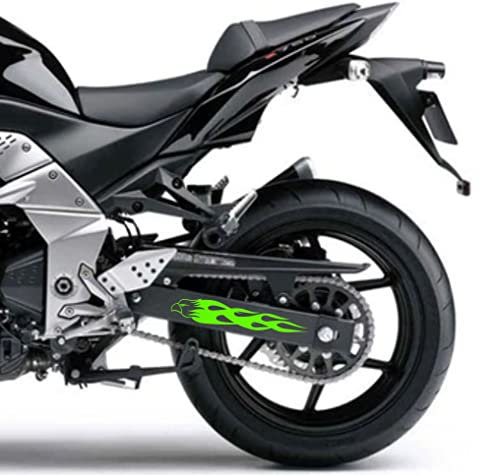 DualColorStampe Adesivi Compatibili con Kawasaki Z750 Forcellone stickers per moto paracatena Fiamma Falco (1 Pezzo) COD.M0154 (Verde Fluo)