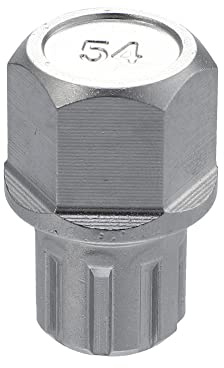 X AUTOHAUX 9PT Wheel Lock Key Nut for VW Jetta Passat Golf Chrome Steel | for VW Rabbit GTI, for Audi, Spline hex keys, 9 square teeth, Anti theft removal screw socket