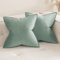 MIULEE 2er Set Samt Kissenbezug Flansch Kissenhülle Dekorative Sofakissen Dekokissen Umwickelte Kante Kissenbezüge Zierkissenbezug für Sofa Wohnzimmer Schlafzimmer 40x40 cm Dunstblau