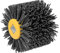 Shineboc Sanding Brushes 60 Grit, 120x100mm Abrasive Brushes, Polishing Brush for Woodworking, Grit Brush Nylon Brush Bristle Brushes for Satin Finishing Machine Wire Drawing Wheel