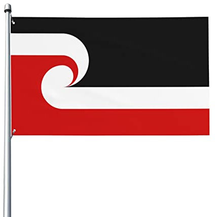 Flagge der Maori-Souveränitätsbewegung, 9,1 x 1,5 m, Terrasse, Garten, Rasen, Willkommensdekoration, Banner, Indoor-Home-Party-Flaggen