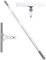 Teleskop Fensterputzer Set Alu Teleskopstange 1.2m/1.5m/2m/3m/4m/5m Gummilippe Fensterwischer Glasreinigungswerkzeuge Teleskopstiel für Fensterwischer (4m)