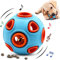 Hundespielzeug Ball, Naturkautschukmaterial, Hundeball mit Zahnpflegefunktion, Hundetrainingsball, Intelligenzspielzeug, Quietschendes Interaktives Kauspielzeug, Zähne Spielzeugball für Hunde