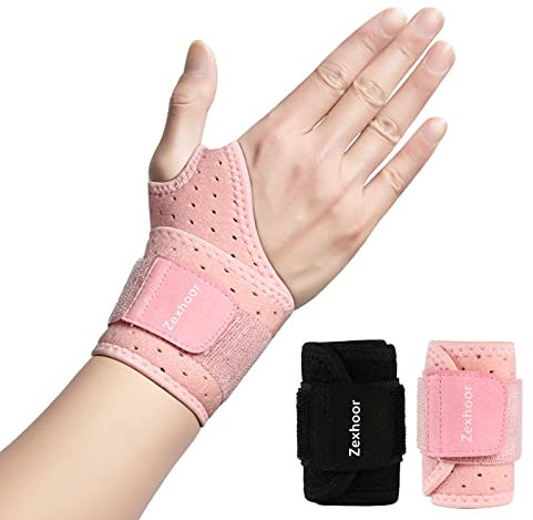 Zexhoor 1 Paar Handgelenkbandage Männer und Damen, Handgelenk Bandagen für Karpaltunnel, Schmerzlinderung, Sehnenscheidenentzündung, Arthritis, Tendonitis, Handgelenkstütze Sport und Alltag