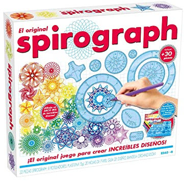 Spirograph Kinder - Spirograph Original | Spiral Designer | Mandala Schablone | Kreativ Set für Kinder | +30 Stücke | spielzeug ab 8 jahre mädchen und Jungen