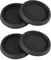 4 Stück Möbeluntersetzer, 6,4cm Antirutsch Pads Möbel Silikon für Hartholzböden Möbelbeinschoner Rund Möbeluntersetzer rutschfest für Teppich Holzboden (Schwarz)