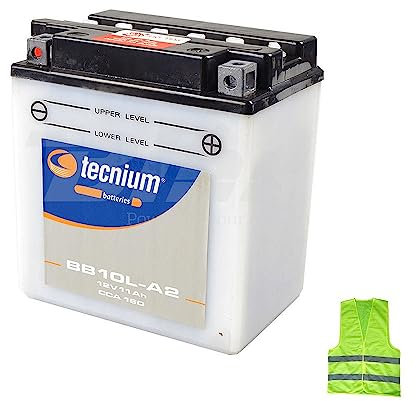 Compatible avec Yamaha 125 XV Virago 1997 Batterie YB10L-A2 (BB10L-A2) Batteries Technium 11 AMPERE 12 VOLT Fournie complète moto scooter 135 x 90 x 145 mm