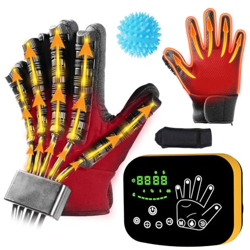 EMFOCU Beheizte Reha-Roboter-Handschuhe für Hemiplegie Hand Reha, Schlaganfall-Patienten Produkte für Hände, Beheizte Hand Reha-Roboter-Handschuhe für Zerebralparese Relief Hände.