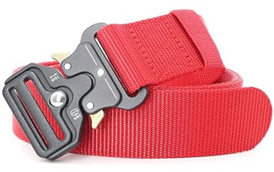 NEFLUM Militärischer Taktischer Gürtel, Rot, 125x3.8cm