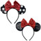 BJPERFMS Serre Tete Minnie, 2 Pièces Minnie Oreilles Bandeau, Serre Tete Ears Bandeaux avec Noeud, pour Femmes Filles, pour Anniversaire Mascarade Cosplay