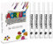 Topspitgo Acrylstifte 5 Stück Lackstift Weiß Permanent Marker Wasserfest Weißer Stift für Schwarzes Papier Holz,Steine,Felsmalerei,Keramik,Glas,Reifen,Stoff,Metall,Leinwand,DYI