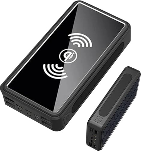 Caricabatterie Solare 100000mAh Power Bank Portatile Caricabatterie Di Ricarica Ad Alta Velocità Batteria Di Sostegno Esterna Capacità Enorme Per Smartphone, Tablet, Console Di Gioco, Fotocamera ( Col