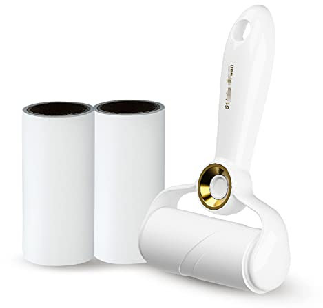 KaAfaL Rodillo Quitapelusas for Pelo de Mascotas Cepillo Rodillo de Pelo Extra Pegajoso, 1 Mango con 3 Recambios, Total 180 Hojas, Rodillo Quitapelusas for Ropa Rodillo quitapelusas Herramienta for Qu