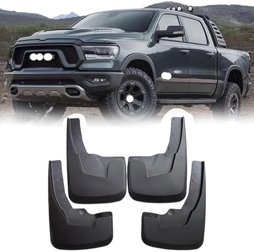 4 Stück Auto Schmutzfänger Für Dodge RAM 2019 2020 2021 2022 2023, Vordere Hintere Schmutzfänger Kratzfest Staubdicht Rad Spritzschutz Protektoren Bausatz Styling Zubehör