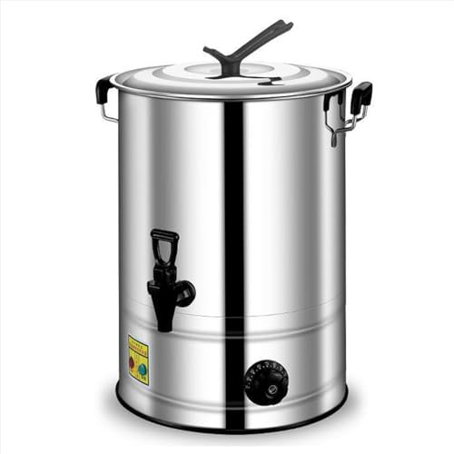 CWCQGH Urna per Acqua Calda Commerciale, urna per ristorazione in Acciaio Inossidabile Robusta e Resistente alle Cadute, bollitore per Acqua Calda per caffè al Latte, Negozio di tè, Catering (80L)