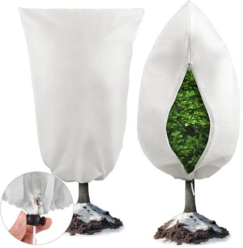 Jazlyvex 2 Stück Pflanzenschutz Winter,120x180CM Winterschutz für Palmen Frostschutz 70g/m² Kübelpflanzen Ppflanzen Winterschutz Draußen