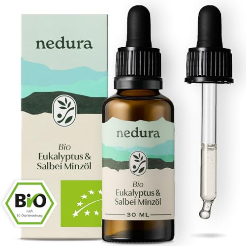 nedura® BIO Frische Brise Duftmischung [Eukalyptus, Salbei, Minzöl] - Erfrischend & belebend - [100% NATURREIN] - Ätherische Öle für Aromatherapie und Diffuser - 30ml