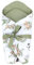 TupTam Unisex Baby Einschlagdecke mit Schleife, Farbe: Safari/Löwe/Braun/Blätter/Grün, Größe: 70 x 70 cm