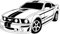 Mustang Muscle Car Fahrzeug Auto Spiel Wandaufkleber Jungenzimmer Kinderzimmer Racing Super Car Wandtattoo Schlafzimmer Vinyl-L-49x89cm-Black