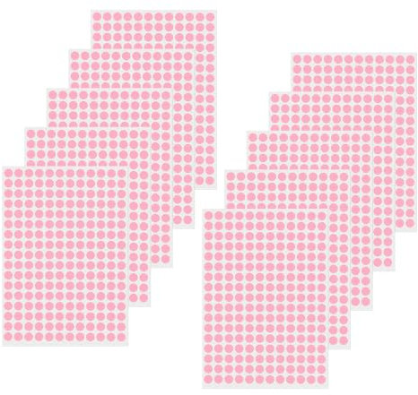 FINDAT Klebepunkt Etiketten 10 mm Rund Kleine Wasserfeste Markierungspunkte Selbstklebende Aufkleber zum Beschriften für Büro Kalender Schule DIY 2040 Stück Rosa