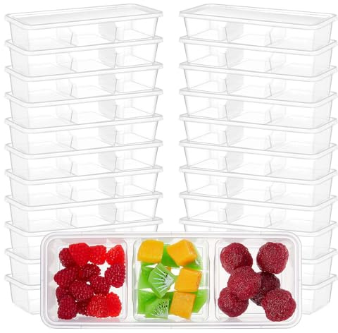 Hushee 10 Pack 17 oz Small Meal Prep Containers Snack Boxes, Clear