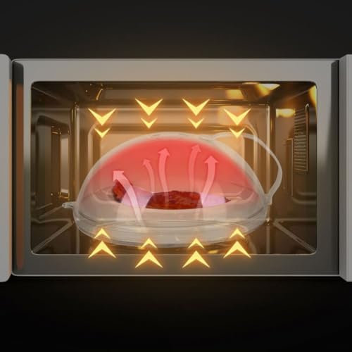 Il coperchio per piatto da microonde dal design intelligente presenta prese d'aria per migliorare la sicurezza durante il riscaldamento (base)