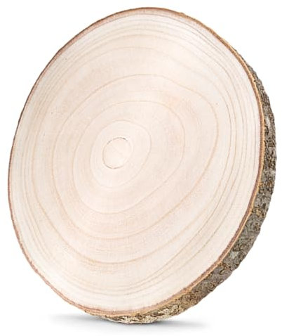 Holzscheiben, 28-32cm Holzscheiben zum Basteln Runde Holzscheibe Untersetzer Holz Log Durchmesser Ohne Loch Rustikale Kerzenständer für DIY Basteln