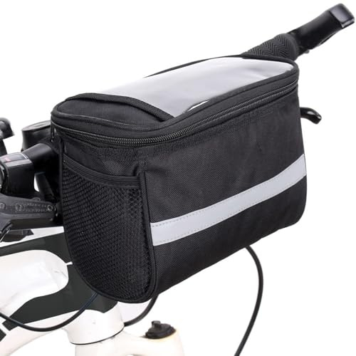 Vhtanop Lenkertasche Fahrrad 4.5L, Fahrradtasche Lenker, Fahrradtaschen Wasserdicht, Bikepacking, Fahrrad Lenkertasche für Rennrad, Ebike, Mountainbike Zubehör