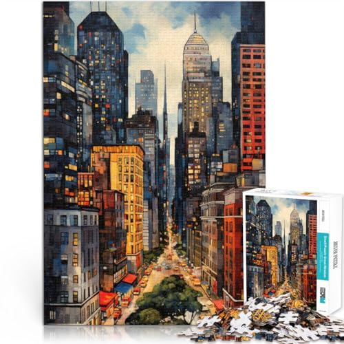 Intellektuelles Spiel New York Teenager-Puzzle 1000 Teile 26x38cm mit vollständig ineinander greifenden, zufällig geformten Teilen für ab 14 Jahren