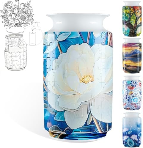 3D-Puzzle-Vase für Erwachsene, 162-teiliges Weihnachtspuzzle, DIY-Puzzle, 3D-Vasen-Puzzle mit Wassersäule, ideal zum Präsentieren von echten oder künstlichen Blumen und Blumenarrangements (Orchidee)