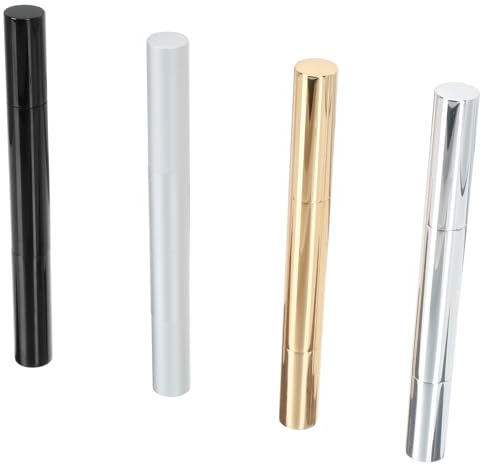 GALPADA 4 Stück Pack Leere Eyeliner Tuben aus Aluminium und Kunststoff Auslaufsicher Flexibel für Augenbrauenserum Lipgloss und Make Up Leicht und Reisefreundlich