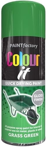 VARNOX All Purpose Green Gloss Spray Paint 250ml – Quick Drying, High-Coverage Aerosol for Interior & Exterior Use on Metal, Plastic & Wood, Durable Smooth Finish (1PCS)