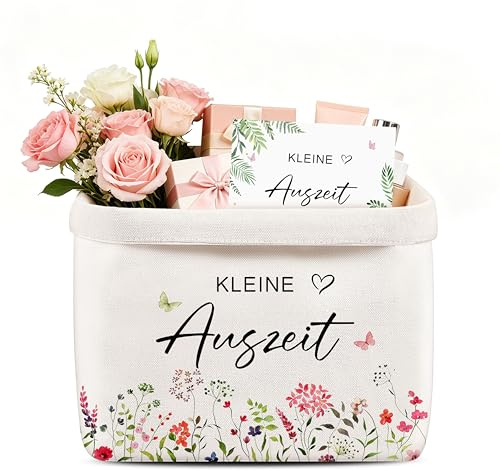 Geschenkkorb Korb für Geschenke-Kleine Auszeit Wellness Geschenke für Frauen Meditationsstil mit Grußkarten, Geschenkkorb Geburtstagsgeschenk für Frauen