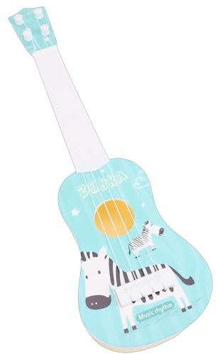 Yctze Guitare ukulélé Jouable pour Enfants, Jouet Musical éducatif pour Enfants de Plus de 3 Ans, Plastique Léger, 1 unité (Blue)