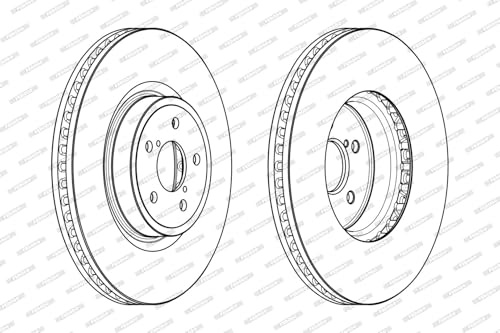 FERODO Brake Disc | DDF1841C-1 | OE-Matching Quality | Smooth & Quiet Braking | Pack of 1