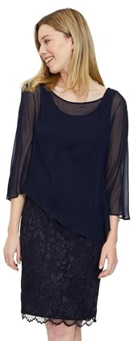 Vera Mont Damen 0095/4805 Kleid, Blau, 44 EU