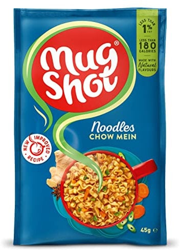 Mug Shot Chow Mein Noodles, 45g (Pack of 10 sachets)