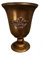 Pokal Amphore Dekovase Vase Blumenvase Antik Metall Vintage Deko Retro Design (30 cm Hoch Gold)