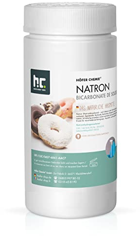 Höfer Chemie Bicarbonate de Soude (Sodium) 4 x 1 kg - Poudre Multi-Usages | Poudre de Qualité Alimentaire - Remède Maison Efficace - Polyvalent - Cuisine, Ménage et Beauté - Désodorise Naturellement