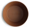 Mushie Bol de vaisselle pour enfants | Ensemble de 2 vaisselle réutilisable | Sans BPA, passe au lave-vaisselle et au micro-ondes | Fabriqué au Danemark | Caramel