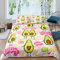 feelingyou Cartoon Avocado Bettbezug 135x200cm, süße grüne Tropische Frucht Bettbezug für Kinder Jungen Schlafzimmer, Girly Style Pink Stripes Bettwäsche-Set mit 1 Kissenbezug Tagesdecke